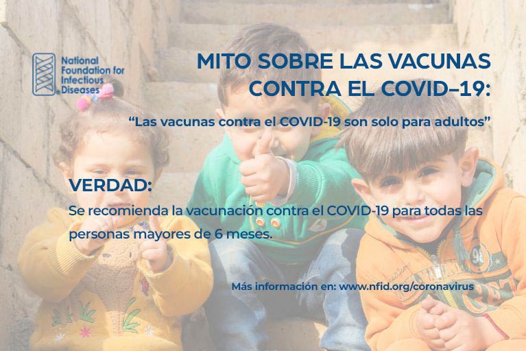Mito sobre las vacunas contra el COVID-19: niños y adolescentes