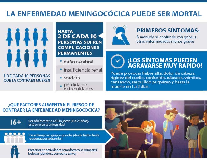 La enfermedad meningocócica puede ser mortal Infografía
